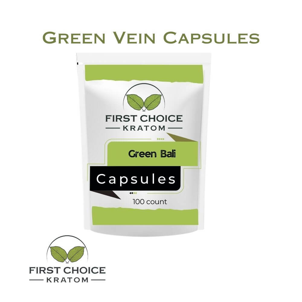 Green vein kratom capsules